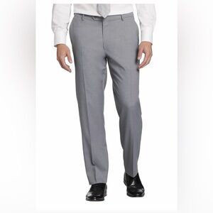 Pronto Uomo Platinum Wool Gray Dress Pants Mens Size 36 Flat Front